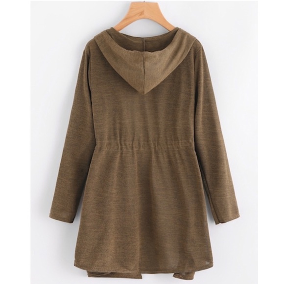 ❤️ 3 for $15 ❤️ Green Hooded Cardigan - Picture 2 of 7